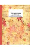 Composition Book Coral Parchment Stars Wide Ruled