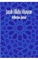 Jazak Allahu Khayran - Reflection Journal: An Islamic Gift Book with the expression of gratitude meaning May God reward you with goodness. - Blue Sapphire
