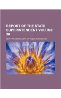 Report of the State Superintendent Volume 30: (English)