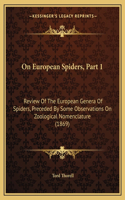 On European Spiders, Part 1