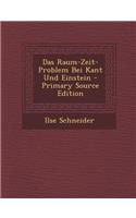 Das Raum-Zeit-Problem Bei Kant Und Einstein