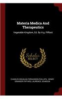 Materia Medica and Therapeutics