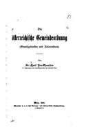 Die österreichische Gemeindeordnung, grundgedanken und reformideen