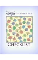 Simple Monthly Bill Checklist