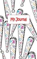 My Journal: 100 Pages, 1/2" writing space, double dotted midline, 1/4" descending space