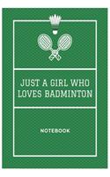 Just A Girl Who Loves Badminton