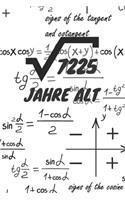 7225 Jahre alt: 85. Geburtstag Liniertes Mathe Wurzel Geburtstags Notizbuch oder Gästebuch Geschenk liniert - Journal mit Linien