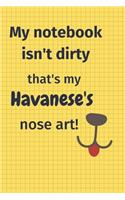 My Notebook Isn't Dirty That's my Havanese's Nose Art