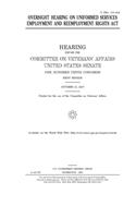 Oversight hearing on Uniformed Services Employment and Reemployment Rights Act