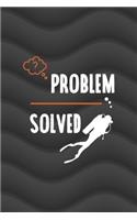 Problem Solved: All Purpose 6x9 Blank Lined Notebook Journal Way Better Than A Card Trendy Unique Gift Gray Waves Scuba Diving