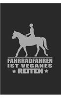 Fahrradfahren ist veganes reiten: 6x9 Bicycle - dotgrid - dot grid paper - notebook - notes