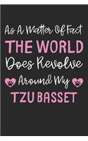 As A Matter Of Fact The World Does Revolve Around My Tzu Basset: Lined Journal, 120 Pages, 6 x 9, Tzu Basset Dog Gift Idea, Black Matte Finish (As A Matter Of Fact The World Does Revolve Around My Tzu Basset Journ