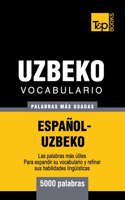 Vocabulario español-uzbeco - 5000 palabras más usadas