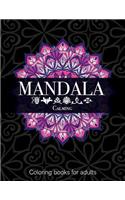 Mandala Calming Coloring Books for Adults: Design Beautiful Black Background Practicing Mindfulness and Relaxation 39 Design Inside Page