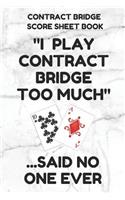 Contract Bridge Score Sheet Book
