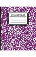 College Ruled Composition Notebook