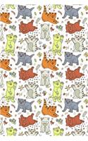 Journal Notebook Funny Cats Playing Pattern 1: 110 Page Lined and Numbered Journal With Index Pages In Portable 6 x 9 Size, Perfect For Writing, Taking Notes, List Making, Journaling and Doodling(10 Noteworthy Series Lined)