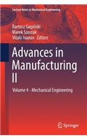 Advances in Manufacturing II