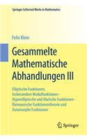 Gesammelte Mathematische Abhandlungen III