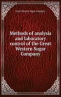 Methods of analysis and laboratory control of the Great Western Sugar Company