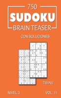 750 Sudoku Brain Teaser Twins con soluciones Nivel 3 Vol. 11