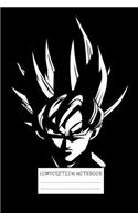 Composition Notebook: DBZ Son Goku Dragon Ball Super Z Soft Glossy Cover College Ruled Lined Pages Book for Boys 6 x 9 Inches 110 Pages: Paperback