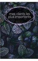 Mes clients les plus importants: carnet à remplir - saisie des rendez-vous clients - résumé, A faire, infos clients - 120 pages - A5 - motif: Fiches