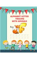 Alphabet letter Tracing With Animals: funny animal cartoon for kids learning English vocabulary