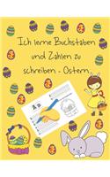 Ich lerne Buchstaben und Zahlen zu schreiben - Ostern
