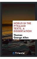 Horus in the Pyramid Texts ...