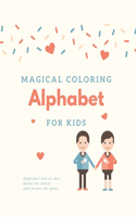 Magical coloring tracing alphabet for kids