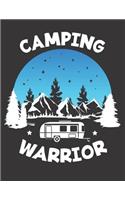 Diario de viaje en caravana: Tu libro personal de recorridos para viajes en caravana y camping &#9830; formato A4+ &#9830; motivo: Camping warrior blau weiß