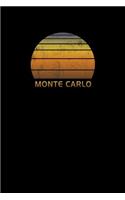 Monte Carlo: Notebook With Lined College Ruled Paper For Taking Notes. Stylish Vintage Travel Journal Diary 6 x 9 Inch Soft Cover.