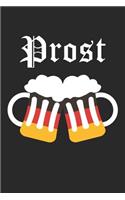 Oktoberfest Notebook - Prost German Flag Beer Oktoberfest 2019 Germany Gift - Oktoberfest Journal - Oktoberfest Diary