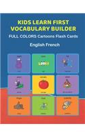 Kids Learn First Vocabulary Builder FULL COLORS Cartoons Flash Cards English French