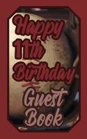 Happy 11th Birthday Guest Book: 11 Eleven Eleventh Baseball Celebration Message Logbook for Visitors Family and Friends to Write in Comments & Best Wishes Gift Log (Birth Day Guest
