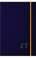 Z.T.: Classic Monogram Lined Notebook Personalized With Two Initials - Matte Softcover Professional Style Paperback Journal Perfect Gift for Men and Women