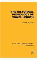 Historical Phonology of Vowel Length (Rle Linguistics C: Applied Linguistics)