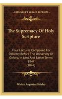 Supremacy of Holy Scripture