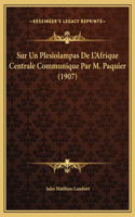 Sur Un Plesiolampas De L'Afrique Centrale Communique Par M. Paquier (1907)