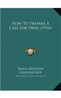 How To Prepare A Case For Trial (1916)