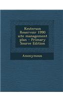 Kesterson Reservoir 1990 Site Management Plan