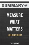 Summary of Measure What Matters