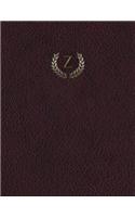 Monogram "Z" Sketchbook: (26 Monogram Maroon 150 Sketch)