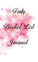 Forty Bucket List Journal