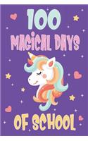 100 Days of School Unicorn Notebook