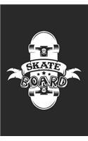 Skateboard: 6x9 Skateboarding - blank with numbers paper - notebook - notes