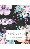 2020-2021 2 Year Planner Floral Butterflies Monthly Calendar Goals Agenda Schedule Organizer: 24 Months Calendar; Appointment Diary Journal With Address Book, Password Log, Notes, Julian Dates & Inspirational Quotes