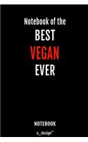 Notebook for Vegans / Vegan: awesome handy Note Book [120 blank lined ruled pages]