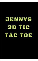 Jennys 3D Tic Tac Toe: 40 Game Pages with Compact size (6" x 9") 3D Tic Tac Toe, Fun Game, Daily Mind Expaniding, Great For Travel, Family Fun